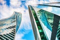 Skyscrapers of Moscow city - Moscow International business center in Russia Royalty Free Stock Photo