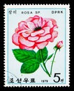 Type 670 postage, Roses serie, circa 1979 Royalty Free Stock Photo