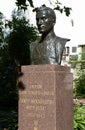 Tombstone monument to the Hero of the Soviet Union Timur Frunze at the Novodevichy Cemetery in Moscow.