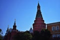 Moscow, Russia - August 17, 2018: The view of the Corner Arsenalnaya Tower Royalty Free Stock Photo