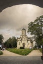View of Spaso-Andronikov Monastery of Saviour is former monastery on the bank of the Yauza River Royalty Free Stock Photo