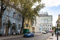 View of Uspensky Lane in Moscow city in summer