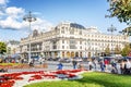 Moscow, Russia, 08/06/2019: Beautiful view of the Metropol hotel in the center of a big city