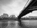 Moscow, Russia - Bogdan Khmelnitsky foot-bridge Royalty Free Stock Photo