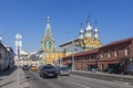 Bolshaya Polyanka Street with a view of the Church of Gregory of Neokesary