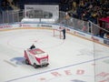 the machine fills the ice at CSKA Arena Moscow