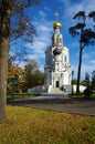 Moscow, Russia - October, 2020: Church of the Holy Trinity in Troitsa-Lykovo