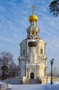 Moscow, Russia - Yanuary, 2021:  Church of the Holy Trinity in Troitsa-Lykovo Royalty Free Stock Photo