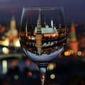 Moscow Russia, City Diorama Part of our cities in a glass series