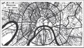 Moscow Russia City Map in Black and White Color Royalty Free Stock Photo