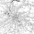 Moscow Russia City Monochrome Black and White Minimalist Street Road Aesthetic Decoration Map