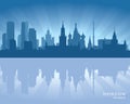 Moscow, Russia city skyline silhouette