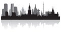Moscow Russia city skyline vector silhouette Royalty Free Stock Photo