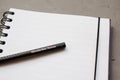 Moscow, Russia - 11 14 2018: close-up clean notepad and black Mercedes Benz pencil
