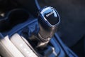 Close up Gear Shift Knob automatic transmission of a Skoda car Royalty Free Stock Photo