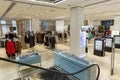 Moscow, Russia, 23/03/2020: A collection of women`s clothing in a modern shopping center. The interior of the hall