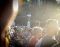 Moscow, Russia - 07.28.2023 - Concert of the rock band at VDNKH park. City