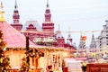 MOSCOW, RUSSIA - DEC 08, 2019. New Year 2019 and Christmas celebrations on Red Square