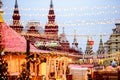 MOSCOW, RUSSIA - DEC 08, 2019. New Year 2019 and Christmas celebrations on Red Square