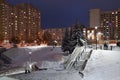Moscow, Russia - Dec 4. 2023. Winter cityscape in Zelenograd