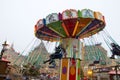 MOSCOW, RUSSIA - December, 2017 : Carousel in the center of Moscow, established in the framework of the Festival `Journey to Ch Royalty Free Stock Photo