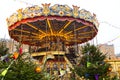 MOSCOW, RUSSIA - December, 2017 : Carousel in the center of Moscow, established in the framework of the Festival `Journey to Ch Royalty Free Stock Photo