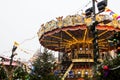 MOSCOW, RUSSIA - December, 2017 : Carousel in the center of Moscow, established in the framework of the Festival `Journey to Ch Royalty Free Stock Photo