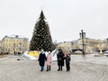 Moscow, Russia, December, 30. 2020. People walking around Manezhnaya Square on New Year`s holidays. Russia, the city of Moscow Royalty Free Stock Photo