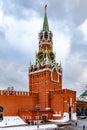 Spassky Tower of the Kremlin. The dominant building on Red Square in Moscow, Russia. Royalty Free Stock Photo