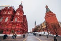 MOSCOW, RUSSIA - DECEMBER 23, 2016: State Historical Museum on Red Square in Moscow, Russia Royalty Free Stock Photo