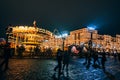 MOSCOW, RUSSIA - DECEMBER 23, 2016: Tourists on red Square in Moscow on the eve of new Year Royalty Free Stock Photo