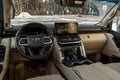 MOSCOW, RUSSIA - DECEMBER 11, 2021 Toyota Land Cruiser 300 J300, interior view. Royalty Free Stock Photo