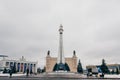 MOSCOW, RUSSIA - DECEMBER 25, 2016: VDNH, Monument to Soviet rocket Vostok in Moscow, VVC Royalty Free Stock Photo