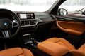 MOSCOW, RUSSIA - FEBRUARY 05, 2022. BMW X3 G01, interior view.