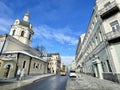 Moscow, Russia, February, 20, 2024. The Church of St. Nicholas the Wonderworker in the Bell Ringers, Royalty Free Stock Photo