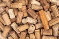 Moscow, Russia. February 7, 2022: A corkscrew on a pile of corks from bottles of different types of wine.