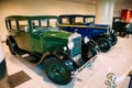 Green French Donnet-zedel Ci-7 Car Of 1929 Year On Exhibition Of Old Equipment At Moscow Domodedovo Airport.