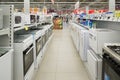 Moscow, Russia - February 02. 2016. Interior of Eldorado is large chain stores selling electronics Royalty Free Stock Photo