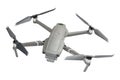 Moscow, Russia - February, 2020: Modern drone quadcopter DJI Mavic 2 Pro with a camera isolated on white background