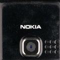 MOSCOW, RUSSIA-February 23, 2022: An old Nokia mobile phone closeup . The phones camera is visible Royalty Free Stock Photo