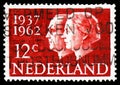 Queen Juliana and Prince Bernhard, 25 years Wedding Anniversary Stamps serie, circa 1962