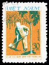 President Ho Chi Minh plant a tree, Tree Planting Festival serie, circa 1981