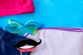 Moscow, Russia - 11.05.2019: Inscription Happy Movember and moustache and glasses on blue background. Concept men's health,