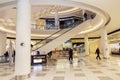 Moscow, Russia, 02.20.2002: Interior of a large beautiful shopping and entertainment center