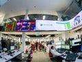 View to busy trading floor of the Sberbank CIB Royalty Free Stock Photo