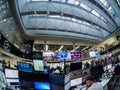 View to busy trading floor of the Sberbank CIB Royalty Free Stock Photo