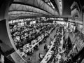 View to trading floor of the Sberbank CIB stock exchange Royalty Free Stock Photo