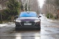 Moscow. Russia - January 16, 2020: Audi A7 Sportback Ultra Nova GT 1 of 111 A purple-colored premium car stands in the street Royalty Free Stock Photo