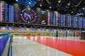 Interior of the airport in Moscow. Check-in counters at the airport