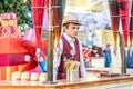 Moscow, Russia - January 10, 2018: Lemonade vendor in GUM shapping mall